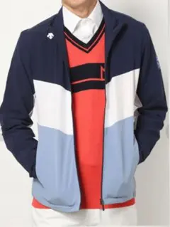 DESCENTE メンズ ゴルフジャケット トリコロール
