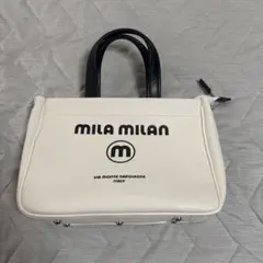 MILA MILAN トートバッグ ホワイト ブラック