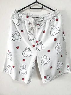 ベイマックス　ハーフパンツ　半ズボン BAYMAX　総柄　ハート　ディズニー