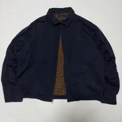 90s ポロラルフローレン スイングトップ ポルトガル製ネイビーM