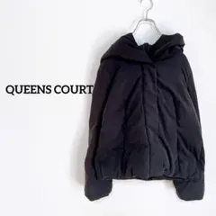 【クイーンズコート】 ダウンコート 軽くて 暖かい フルジップ ショート　フード
