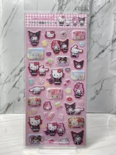 正規品　ラメ入り樹脂もりシール キティ クロミ