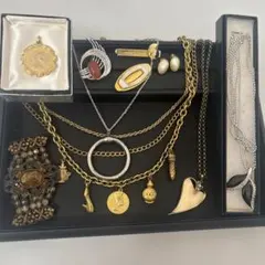 ［遺品整理・生前整理品］金のネックレス イヤリング コイントップ ネクタイピン
