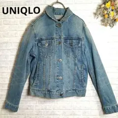 【ユニクロ】UNIQLO　デニムジャケットライトブルー　Mサイズ　美品☆アウター