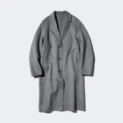 ユニクロ　ダブルフェイスチェスターロングコート　S