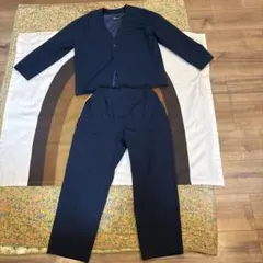 ネイビー カジュアルスーツ ジャケットとパンツセット