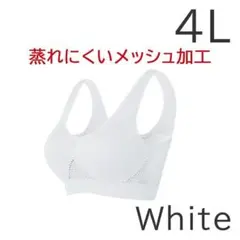 【新品未使用】リシェルNight U Bra ナイトブラ メッシュ 4Lサイズ白のサムネイル