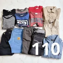 男の子 110 春夏まとめ売り 13着 保育園着 半袖 長袖 パンツ