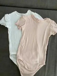 H&M オーガニックコットン シャツ肌着 2枚セット 92