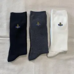 刺繍 くしゅくしゅソックス　3足 新品未使用23〜25cm