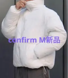 メンズ♪confirmナイロンファイバーダウンジャケットホワイトM新品