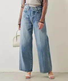 Whim Gazete センタープレスワイドデニム