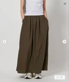 【BEAUTY&YOUTH】ギャザーフレアロングスカート