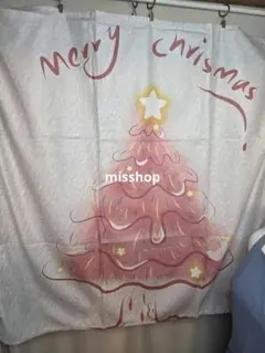 ◆クリスマスツリー◆タペストリー◆デザイン 綿生地 壁掛け ピンクツリー可愛い