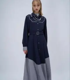 定価1.9万円 HARE ワンピース シアー プリーツ スカート付 フリーサイズ 定価1.9万円 HARE ワンピース シアー プリーツ スカート付