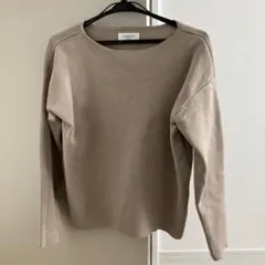 OPAQUECLIPベージュ クルーネック ニット 38/M