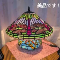 大型40cmステンドグラスランプ トンボ柄 ドラゴンフライ 3灯 