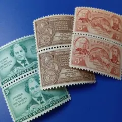 8562 外国切手 アメリカ 1940年代 歴史的出来事や人物 6枚凹版