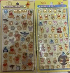 くまのプーさん　ボンボン　ドロップシール　2種　セット
