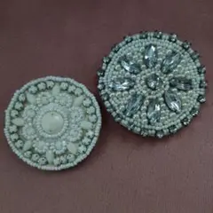 【24時間以内発送】ビーズとクリスタル・パール　ヘアピン　結婚式　パーティー