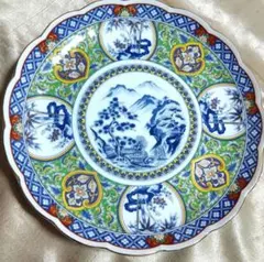 古伊万里写色絵金襴手南蛮船南蛮人図大皿在銘「陶扇」31cm - メルカリ
