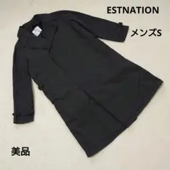美品 ESTNATION ブラック トレンチコート メンズSのサムネイル