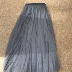 チュールスカート プリーツスカート ロングスカート