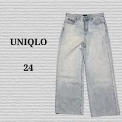 《UNIQLO》ワイドストレートジーンズ 62 BLUE 24