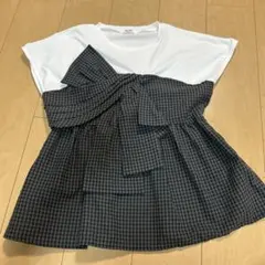 mily bilet リボンビスチェ ドッキング Tシャツ　XLのサムネイル