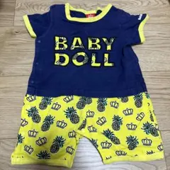 BABYDOLL ベビードール 半袖ロンパース パイナップル柄 サイズ80