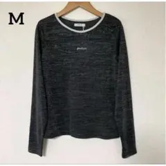 しまむら　ラメ刺繍Tシャツ 長袖　新品未使用　M 黒　カットソー