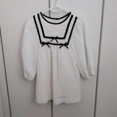 ZARA KIDS パイピングリボン付きワンピースのサムネイル