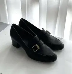 RANDA ブラック ローファー 中ヒール