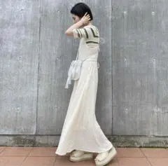 Kastane カスタネ フクレジャガードマーメイドワンピース　キャミワンピース