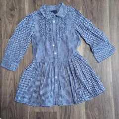 Ralph Lauren チェック柄 長袖ワンピース 3/3T