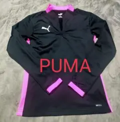 PUMA ハーフジップ ジャージ ブラック×ピンク Sのサムネイル