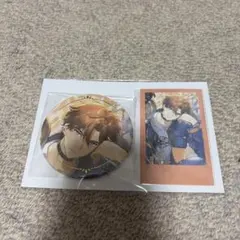 北見遊征　誕生日グッズ　箔押し缶バッジ&チェキ風カード