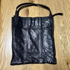 ダコタ・レザートートバッグ・肩掛け可・牛革・ブラック