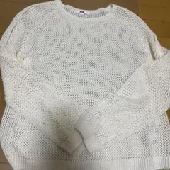 UNIQLO アイボリー メッシュニット L