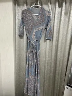 ドレス　巻きドレス　ペイズリー