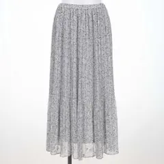 ■SALE■INNOWAVE M セミプリーツギャザーロングフレアスカート