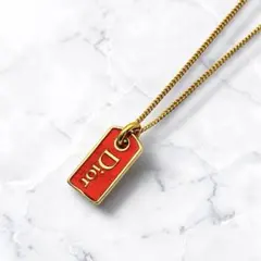 極美品 Dior ディオール ロゴプレート ゴールド×レッド ヴィンテージのサムネイル