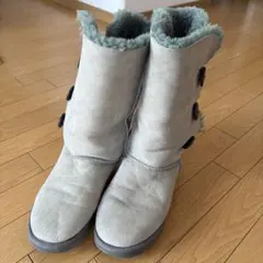 UGG アグ ムートンブーツ ベイリーボタン ロング グレー 25cm