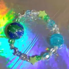 フルティガーエアロ Frutiger Aero ブレスレット 地球 青