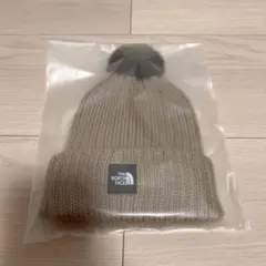 THE NORTH FACE ポンポン付きニット帽 ベージュ　新品未使用
