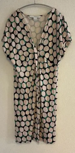 DIANE von FURSTENBERG ドット柄ワンピース サイズ6 シルク