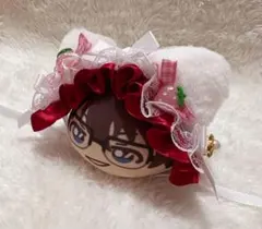 おまんじゅう　ヘッドドレス　猫耳　レース　リボン　ピンク　赤　いちご