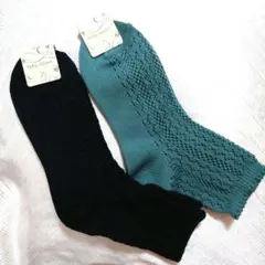 tutuanna ソックス 2足セット ブラック グリーンのサムネイル