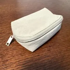 【無印良品】リンクルナイロン　大きく開くポーチ グレー　S
