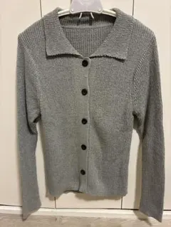 【select MOCA】サマーニットカーディガン_ライトグレー